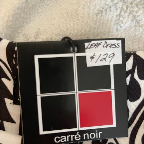 Carre Noir Leaf Dress Sleeveless Sheath Size Petite Small - Picture 4 of 6